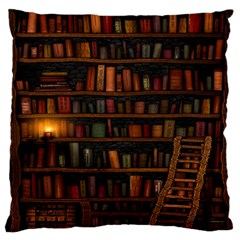 Books Library Standard Flano Cushion Case (two Sides)