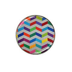 Charming Chevrons Quilt Hat Clip Ball Marker (10 Pack) by BangZart