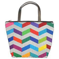 Charming Chevrons Quilt Bucket Bags by BangZart