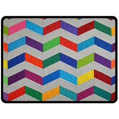Charming Chevrons Quilt Double Sided Fleece Blanket (large) 