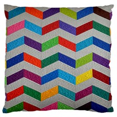 Charming Chevrons Quilt Large Flano Cushion Case (one Side)