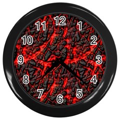 Volcanic Textures  Wall Clocks (black) by BangZart