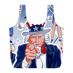 Independence Day United States Of America Full Print Recycle Bags (l) 