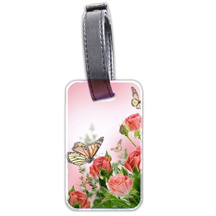 Flora Butterfly Roses Luggage Tags (Two Sides)