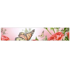 Flora Butterfly Roses Flano Scarf (large)