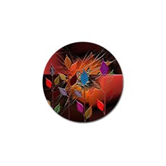 Colorful Leaves Golf Ball Marker (4 Pack) by BangZart