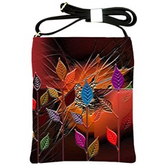 Colorful Leaves Shoulder Sling Bags by BangZart