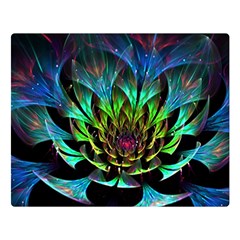 Fractal Flowers Abstract Petals Glitter Lights Art 3d Double Sided Flano Blanket (large) 