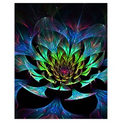 Fractal Flowers Abstract Petals Glitter Lights Art 3d Drawstring Bag (small)