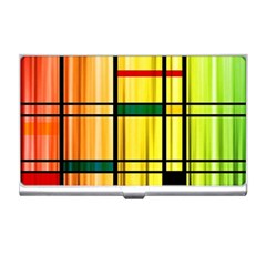 Line Rainbow Grid Abstract Business Card Holders by BangZart