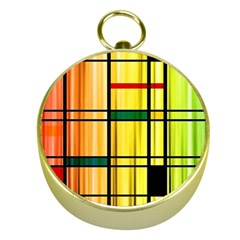 Line Rainbow Grid Abstract Gold Compasses