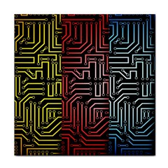 Circuit Board Seamless Patterns Set Face Towel