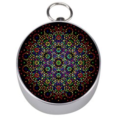 The Flower Of Life Silver Compasses