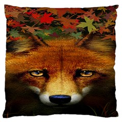 Fox Large Flano Cushion Case (two Sides)