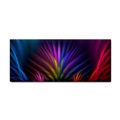 Colored Rays Symmetry Feather Art Cosmetic Storage Cases by BangZart