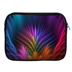 Colored Rays Symmetry Feather Art Apple Ipad 2/3/4 Zipper Cases