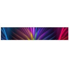 Colored Rays Symmetry Feather Art Flano Scarf (large)