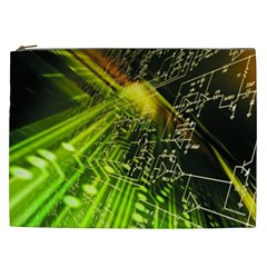 Electronics Machine Technology Circuit Electronic Computer Technics Detail Psychedelic Abstract Patt Cosmetic Bag (xxl)  by BangZart