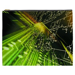 Electronics Machine Technology Circuit Electronic Computer Technics Detail Psychedelic Abstract Patt Cosmetic Bag (xxxl) 
