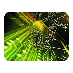 Electronics Machine Technology Circuit Electronic Computer Technics Detail Psychedelic Abstract Patt Double Sided Flano Blanket (mini) 