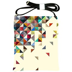 Retro Pattern Of Geometric Shapes Shoulder Sling Bags by BangZart