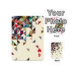 Retro Pattern Of Geometric Shapes Playing Cards 54 (Mini)  Front - Heart4