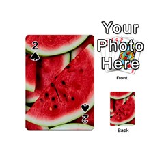 Fresh Watermelon Slices Texture Playing Cards 54 (mini)  by BangZart