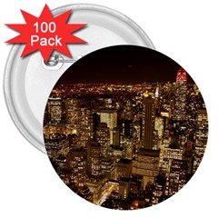 New York City At Night Future City Night 3  Buttons (100 Pack)  by BangZart
