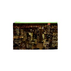 New York City At Night Future City Night Cosmetic Bag (xs)