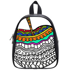 Abstract Apple Art Colorful School Bags (small) 