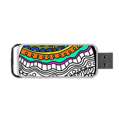 Abstract Apple Art Colorful Portable Usb Flash (two Sides)