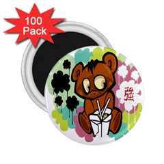 Bear Cute Baby Cartoon Chinese 2 25  Magnets (100 Pack)  by Nexatart