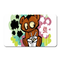 Bear Cute Baby Cartoon Chinese Magnet (rectangular) by Nexatart