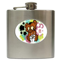 Bear Cute Baby Cartoon Chinese Hip Flask (6 Oz) by Nexatart