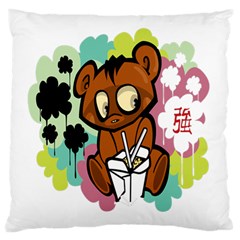 Bear Cute Baby Cartoon Chinese Standard Flano Cushion Case (one Side) by Nexatart