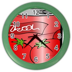 Beverage Can Drink Juice Tomato Color Wall Clocks by Nexatart