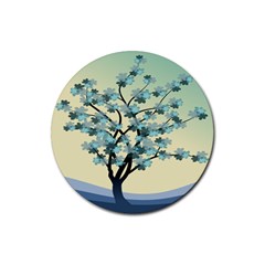 Branches Field Flora Forest Fruits Rubber Coaster (round)  by Nexatart