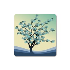 Branches Field Flora Forest Fruits Square Magnet by Nexatart