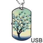 Branches Field Flora Forest Fruits Dog Tag USB Flash (One Side) Front