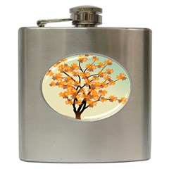 Branches Field Flora Forest Fruits Hip Flask (6 Oz) by Nexatart