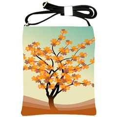 Branches Field Flora Forest Fruits Shoulder Sling Bags by Nexatart