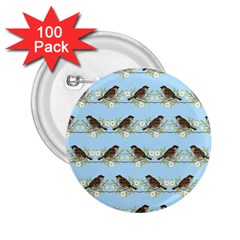 Sparrows 2 25  Buttons (100 Pack) 