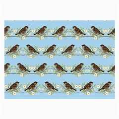 Sparrows Large Glasses Cloth (2-side) by SuperPatterns