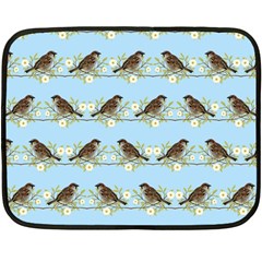 Sparrows Fleece Blanket (mini) by SuperPatterns