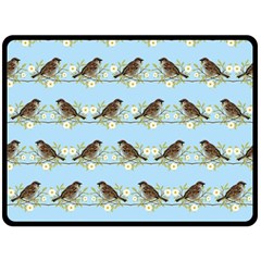 Sparrows Fleece Blanket (large)  by SuperPatterns