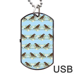 Sparrows Dog Tag Usb Flash (one Side) by SuperPatterns