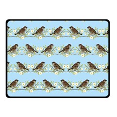 Sparrows Double Sided Fleece Blanket (small)  by SuperPatterns