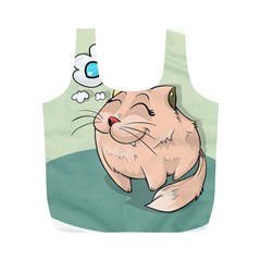 Cat Animal Fish Thinking Cute Pet Full Print Recycle Bags (m)  by Nexatart