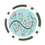 Branch Floral Flourish Flower Poker Chip Card Guard Front