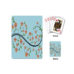 Branch Floral Flourish Flower Playing Cards (mini)  by Nexatart